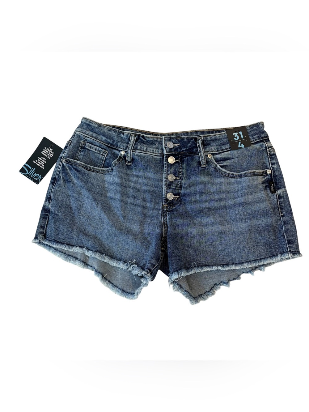 SILVER JEANS BOYFRIEND MID-RISE LUXE STRETCH  SHORTS SIZE 31